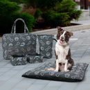 Combo viagem pet (Colchonete + Bolsa + Porta ração + Comedouro + Bebedouro) - PatinhaFix©