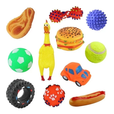Kit Brinquedos Mordedores Para Pet Cachorro 10Un